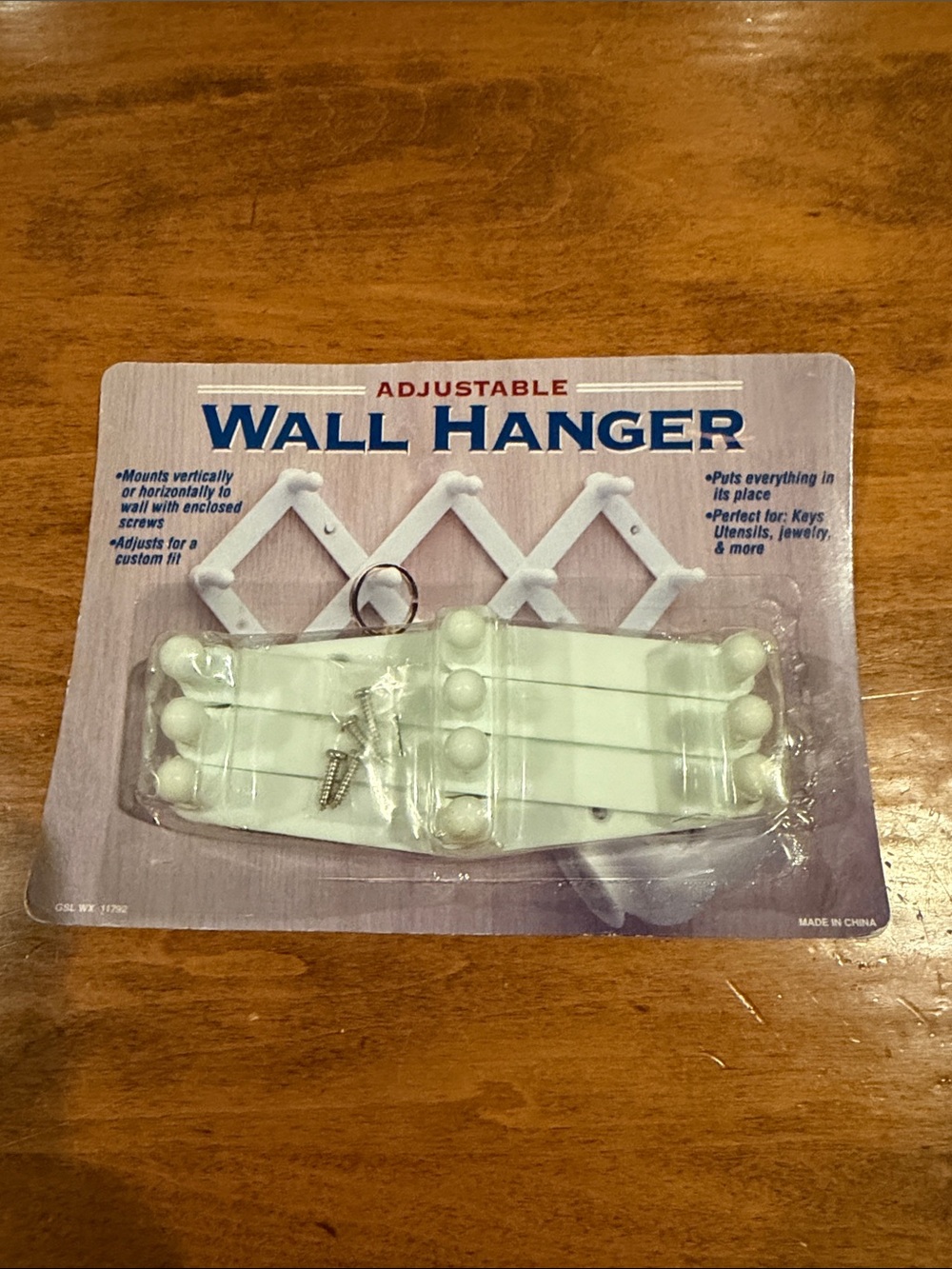 Adjustable Wall Hanger - White